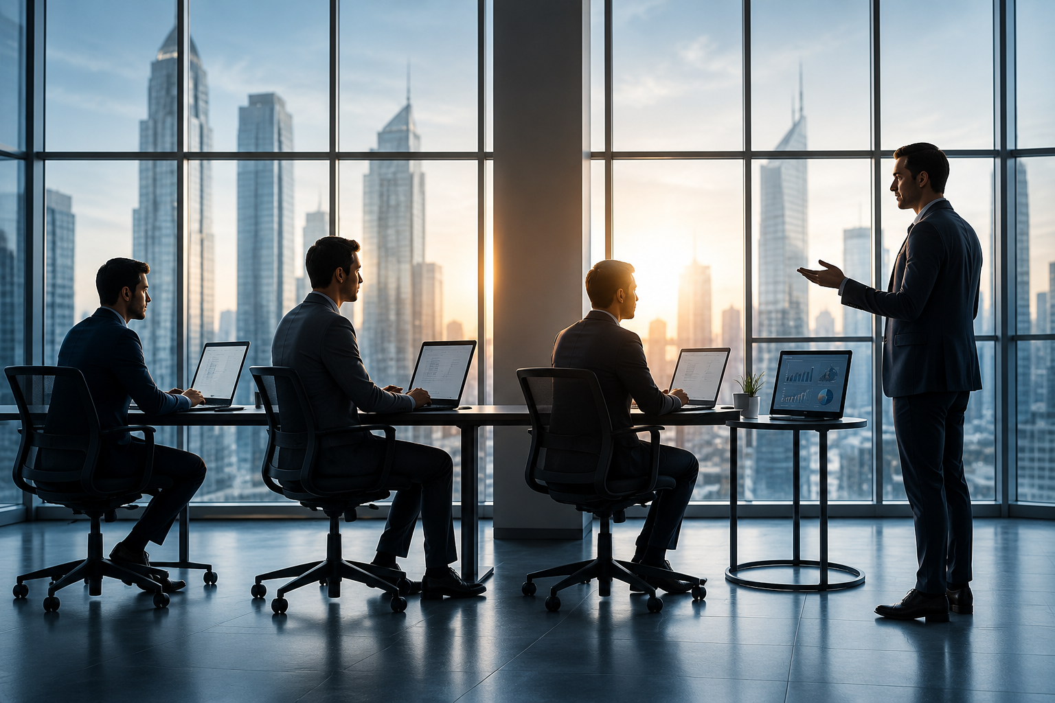 Sky Vision office team discussion